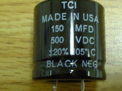 New 10 tci 500V 150UF 105C snap-in capacitors 
