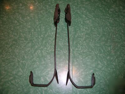 Pair vintage m klein & sons lineman pole tree spikes 16