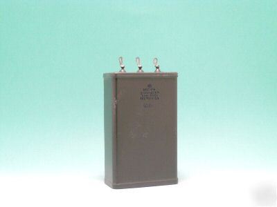Paper + oil capacitor kbg-mn 2 x 2UF / 600V nos kbg