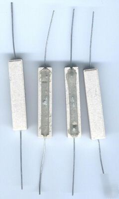 10 watt power resistors 7.5K ohm lot of 4 made in usa