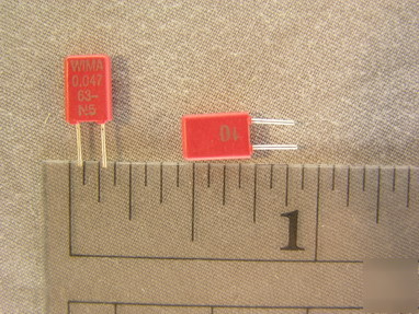 125 wima MKS02 .047UF 63V 10% met. polyester capacitors