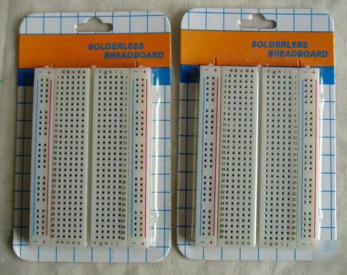 2 pcs solderless breadboard -700 pts total bread board