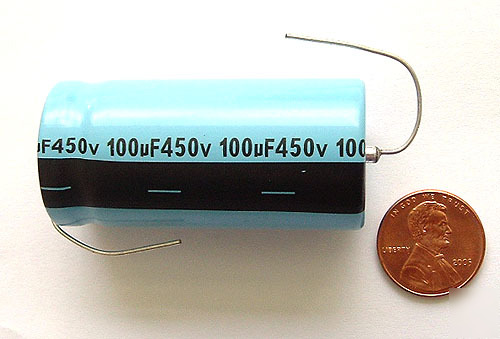 Axial electrolytic capacitor 100UF 100MF 450V xicon (2)