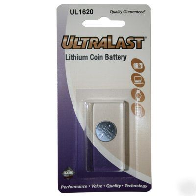 CR1620 lithium 3V coin cell battery UL2016 ultralast
