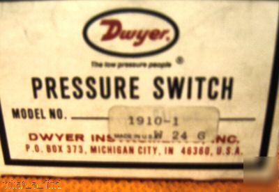 New dwyer 1910-1 pressure switch 1900 series 19101 