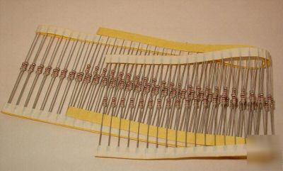 Resistors 20 values - lot of 100 resistors 1% & 5% 