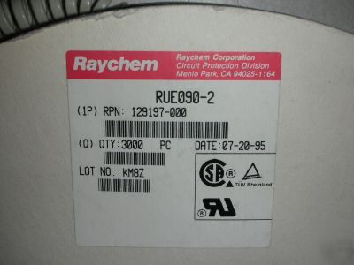 Raychem/tyco RUE090-2 resettable fuse radial 1500 pcs.