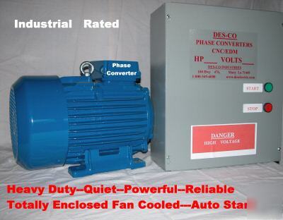 20 hp cnc rotary phase converter-- des-co industries