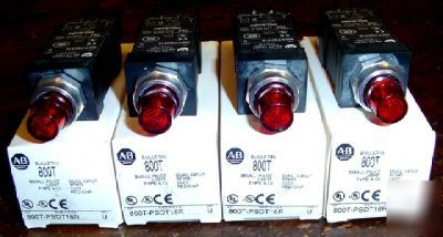Allen bradley 120V dual input pilot lights red (4 pcs)