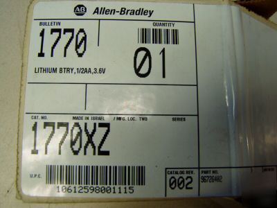 Allen bradley lithium battery m/n: 1770XZ - 
