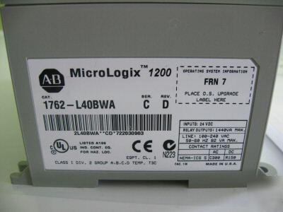 Allen-bradley micrologix 1200 programmable controller
