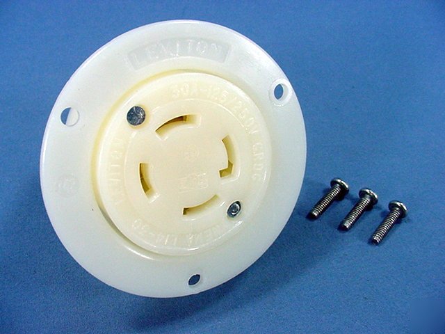 Leviton L14-30 locking flanged outlet 30A 125/250V