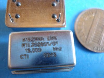 New 877QTY crystal oscillators cti # K1523BA 16.00MHZ