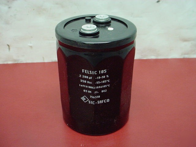 New felsic 105 bc 2200 uf / mfd 350 volt dc capacitor 