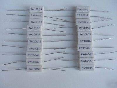 New lot of 20 sand resistors 5W 5 watt 100 ohm power 