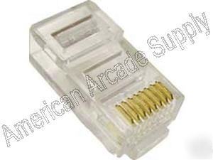 New 25 6C 6X6 RJ12 flat wire modular phone plugs, data