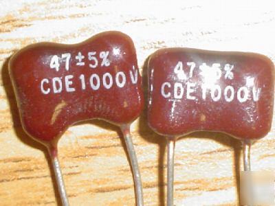 New 5PCS 1000V 47PF dipped silver mica capacitors 