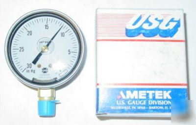 New ametek usg V555 30-0 hg vacuum gauge - 1/4 anpt lm - 