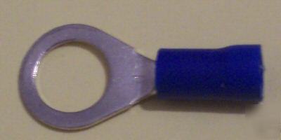 100 blue #10 ring vinyl terminal 16-14 wire