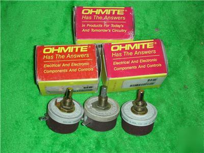 3 ohmite rheostat model h 25 watt 10000 ohms resistor