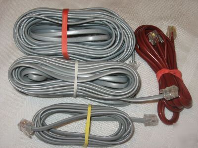 4 section telephone extension cord phone line wire 62'