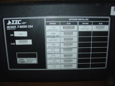 Acternattc t-berd 224 pcm communications analyzer