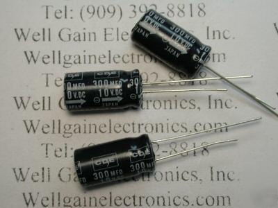 Cde 300UF 10V electrolytic capacitor 10X19MM 