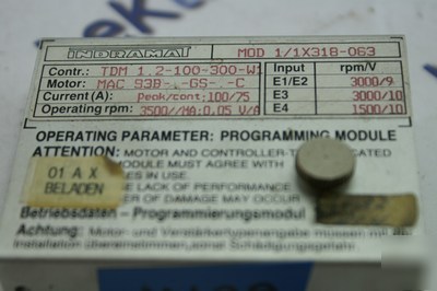 Indramat MOD1/1X318-063 programming module