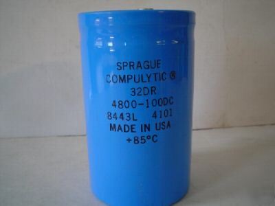 New 2 sprague 100V 4800UF computer grade bus capacitors 