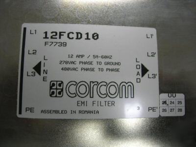 New corcom emi filter 12FCD10