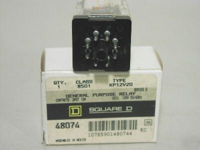 New square d 8501-KP12V20 relay 8501KP12V20 