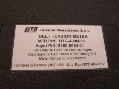 New tmi breco ATL5 belt tension meter, 50 - 400 ton