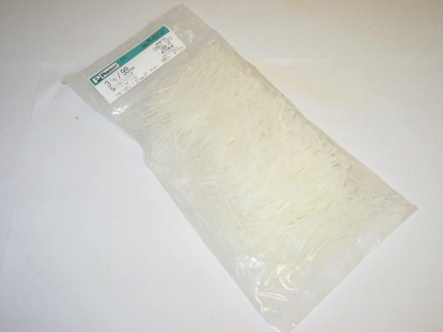 White 3 7/8INCH 18LB panduit cable ties PLT1M-m QTY1000