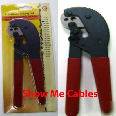 F connector hex crimping tool hex sizes .322 & .255 