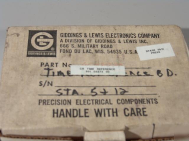 Giddings&lewis time reference board 