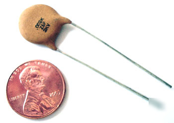 High voltage ceramic disc capacitor ~ .002UF 2000V (25