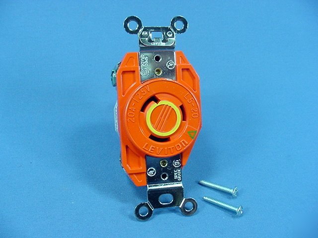 Leviton orange L5-20 locking receptacle 20A 2310-ig