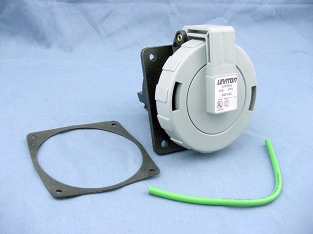 Leviton pin & sleeve 30A 600V 3Ã¸ receptacle 430R5W