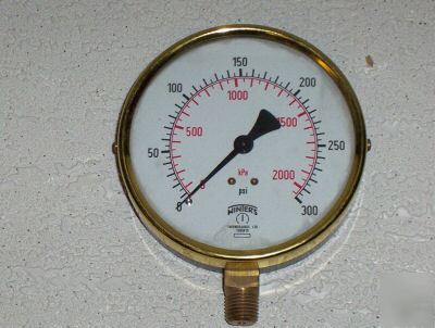 New winters 0-300 psi 2000 kpa dry s/s pressure gauge