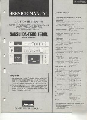 Sansui original service manual da-T500 da-T500L