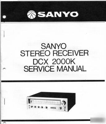 Sanyo service manual dcx 2000K DCX2000K