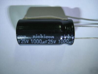 1000UF 25V nichicon alum electr radial capacitors 50PCS