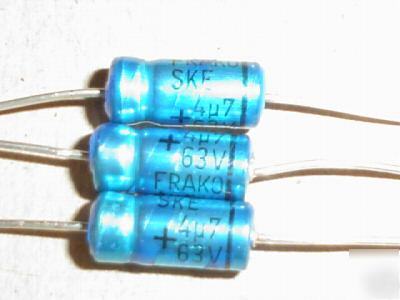 200PCS 63V 4.7UF axial lead capacitor capacitors