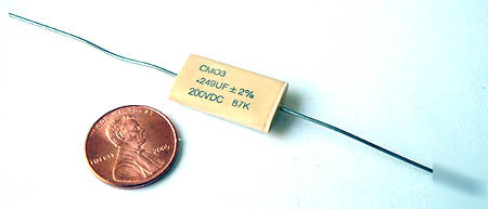 Axial film capacitors ~ .249UF 200V 2% (40)