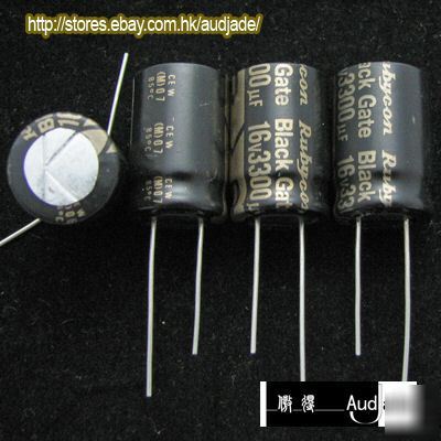 2PCS 3300UF 16V rubycon black gate blackgate capacitors