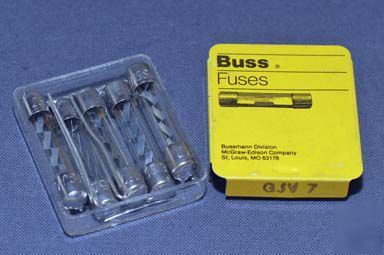 Box of 5 nos fuse s 7 amp fast 3AG 1 1/4 X1/4 pigtail