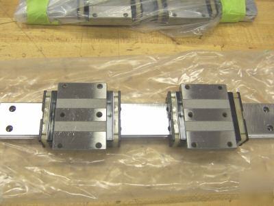 Nsk linear rails w/ 4 bearing cartridges, p/n: LW27