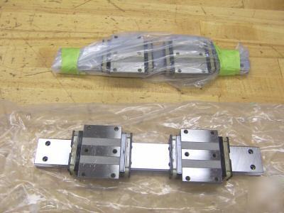 Nsk linear rails w/ 4 bearing cartridges, p/n: LW27