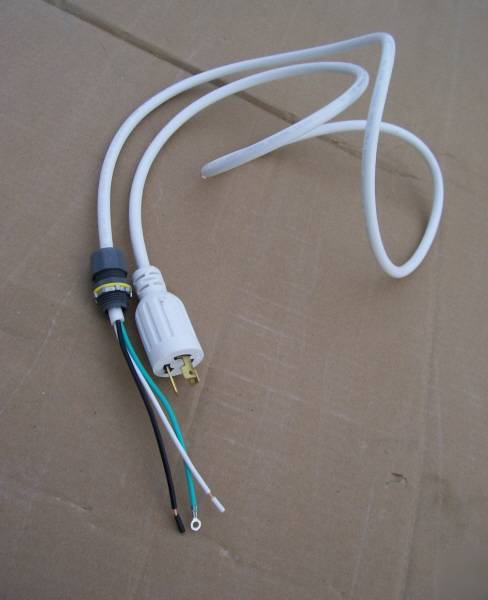 Water tight 240 volt twist lock cord L6-15 & receptacle