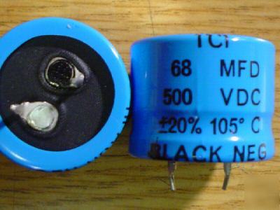 New 25 tci 500V 68UF 105C mini snap-in capacitors 